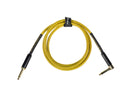 Grooveland Tweed Câble de Guitare Angulaire (1,5m - Jaune)