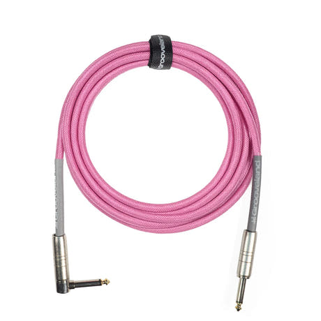 Grooveland Tweed Câble de Guitare Angulaire (3m - Rose)