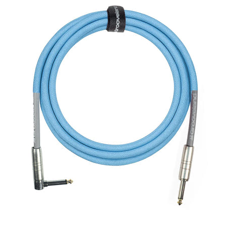 Grooveland Tweed Angle Câble Guitare (6m - Bleu)