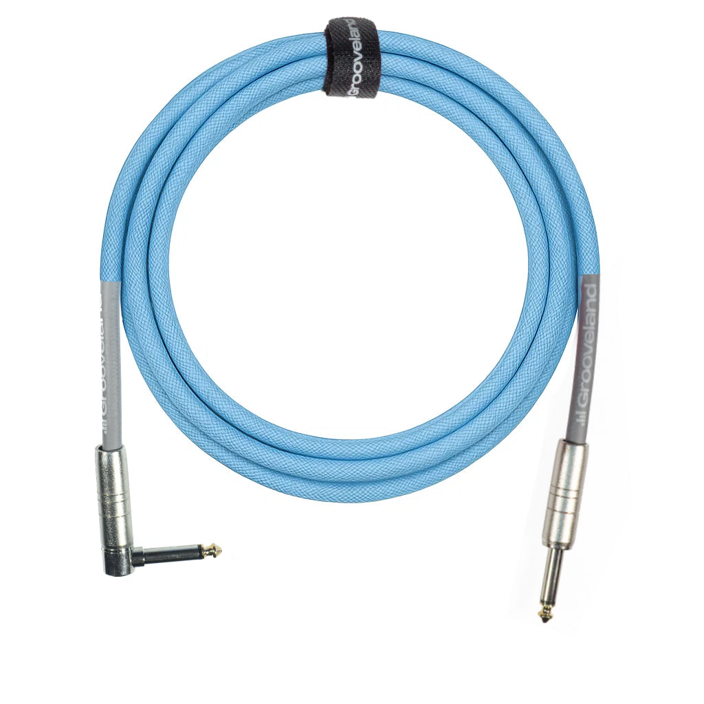 Grooveland Tweed Angle Câble Guitare (6m - Bleu)