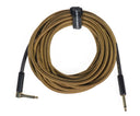 Grooveland Tweed Câble de Guitare Angulaire (6m - Brun)