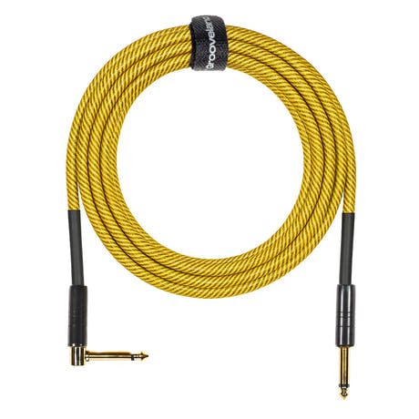 Grooveland Tweed Angle Câble Guitare (6m - Jaune)
