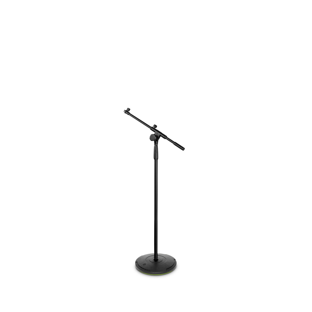 Gravity TMS 2322 – Pied de microphone de tournée avec base ronde et réglage en 2 points, perche télescopique