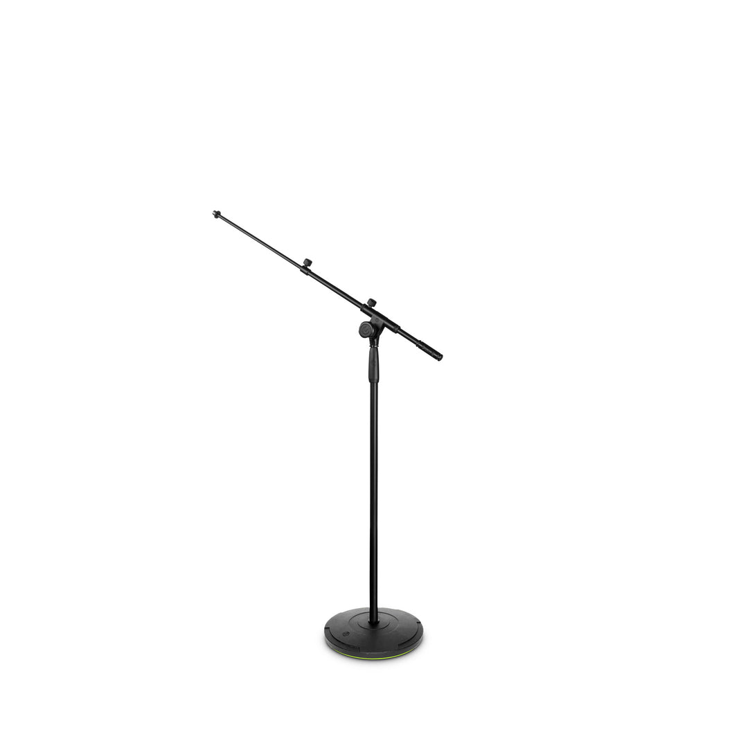 Gravity TMS 2322 – Pied de microphone de tournée avec base ronde et réglage en 2 points, perche télescopique