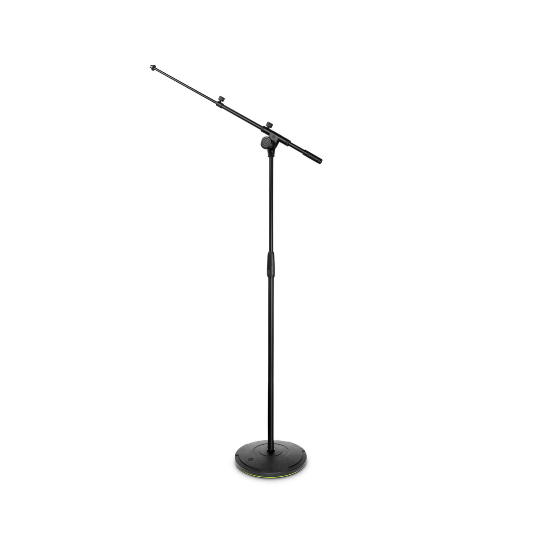 Gravity TMS 2322 – Pied de microphone de tournée avec base ronde et réglage en 2 points, perche télescopique