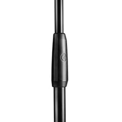 Gravity TMS 4232 B - Série Touring, Stand de microphone court avec trépied pliable et perche télescopique réglable en 2 points, noir