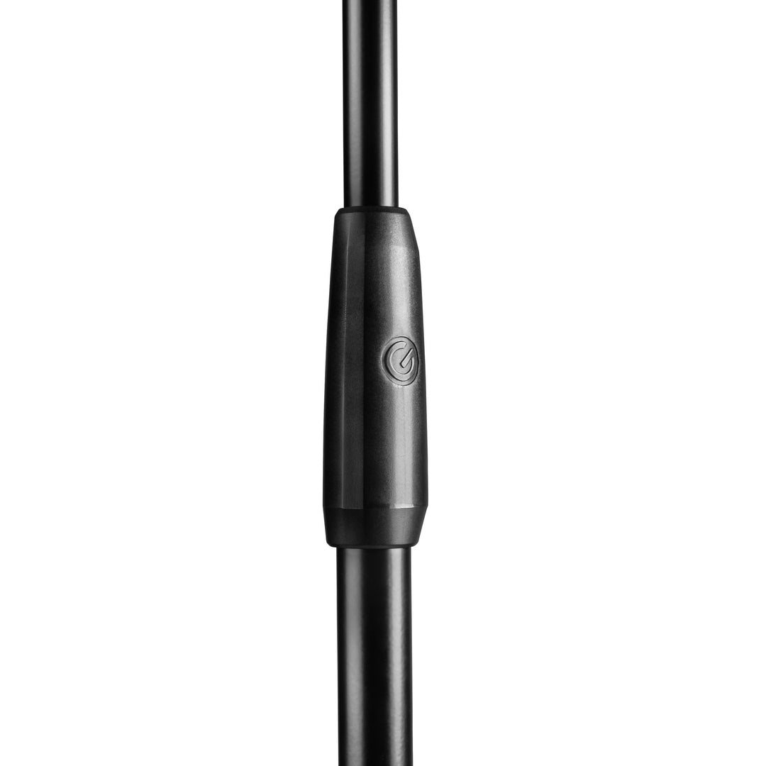Gravity TMS 4232 B - Série Touring, Stand de microphone court avec trépied pliable et perche télescopique réglable en 2 points, noir