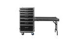 flightcase Gator GTOUR-WORKST7 avec 7 tiroirs et plan de travail