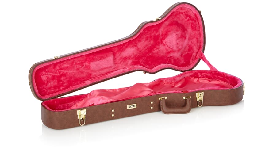 Gator GW-LP-BROWN caisse en bois pour Les Paul, marron