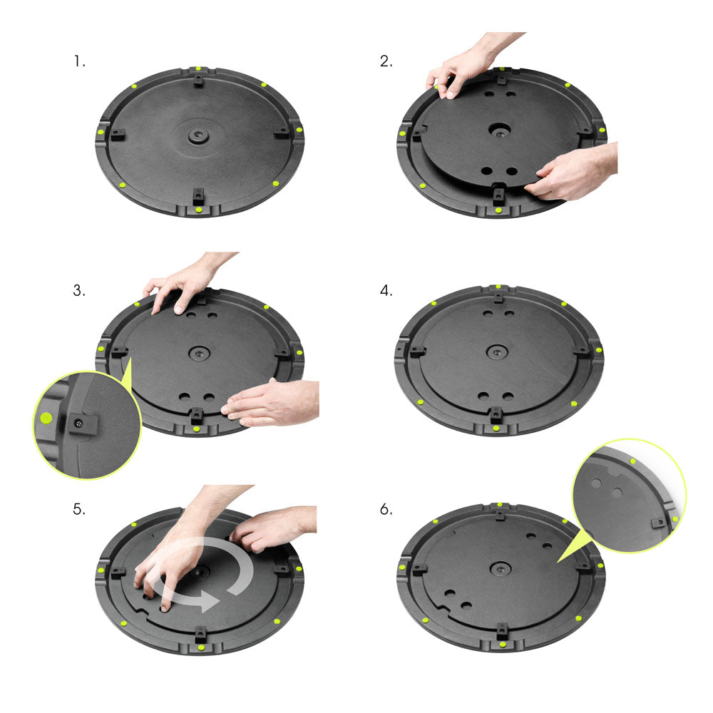 Gravity WB 123 WPB - Disque de poids pour pied rond de barre d’enceinte Art. Nr. GWB123B
