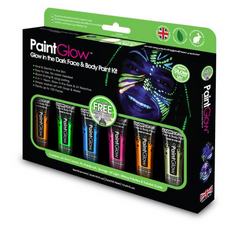 Glow in Dark UV ansigts- og kropsmaling sæt
