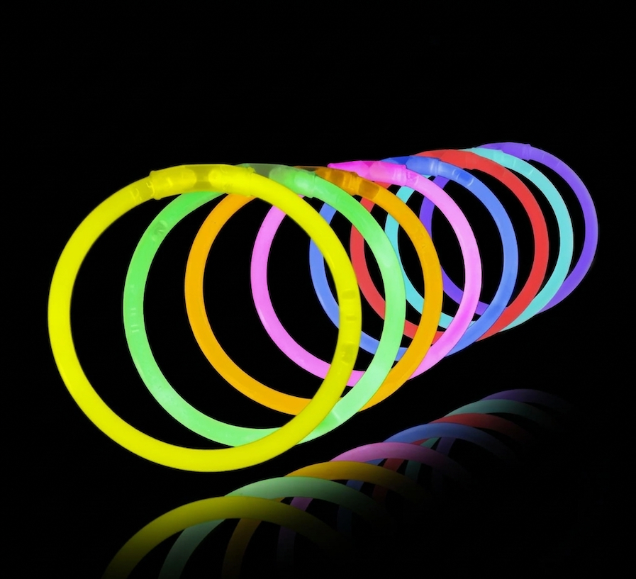 Bâtons lumineux Armbånd 100 stk. (Ensfarvede)
