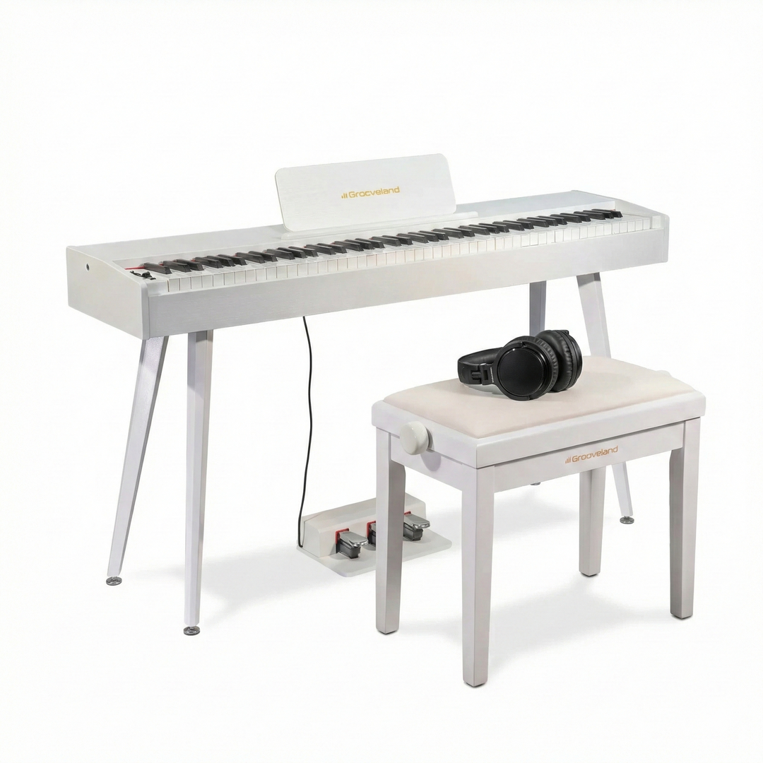 Grooveland DDP-140 Piano numérique (Blanc) Pack