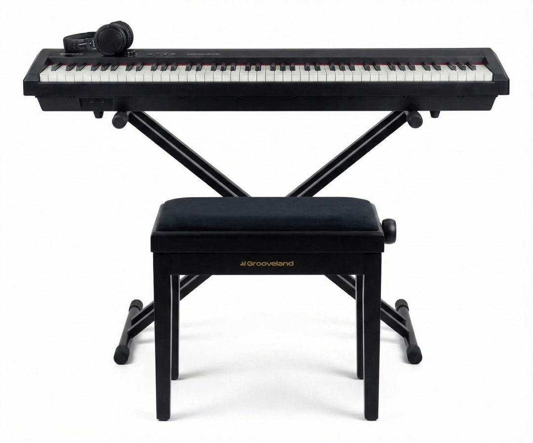Grooveland P450 Piano numérique (Noir) – Ensemble complet