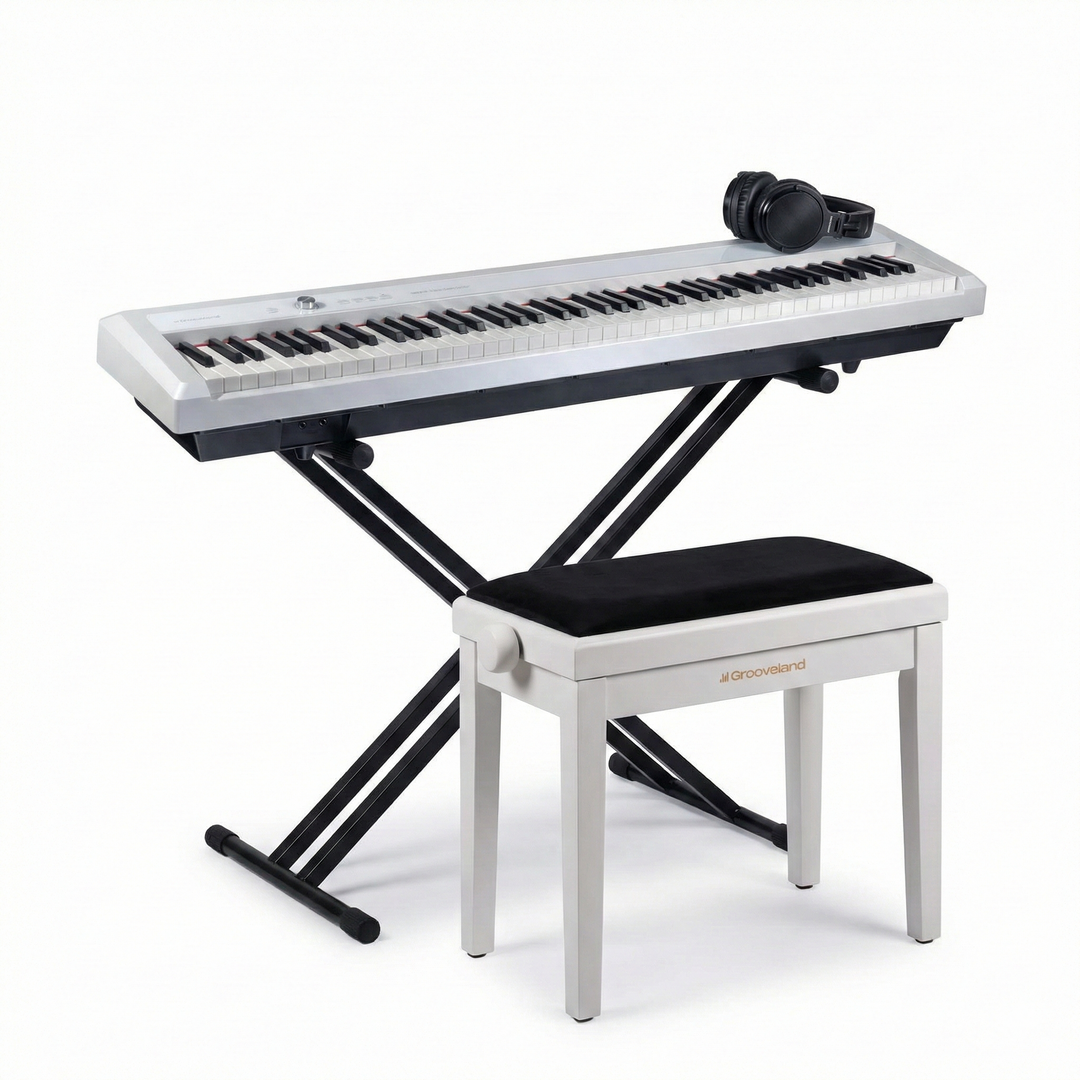Grooveland P450 Piano numérique (Blanc) Pack complet