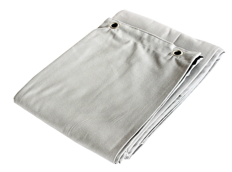 Molton Bagtæppe m. Øjer (Gris clair)