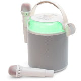 Ibiza Karaoke System w. Bluetooth and 2 Microphones (White)