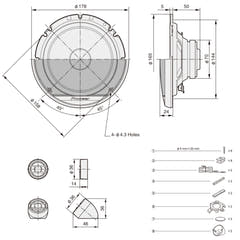 Pioneer TS-G170C Système de haut-parleurs de voiture 2 voies (17cm, 6,5")