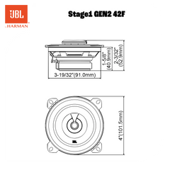 JBL Stage1 Gen2 42F haut-parleurs auto coaxiaux 4"