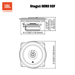 JBL Stage1 Gen2 52F 5,25" haut-parleurs coaxiaux pour voiture
