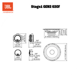 JBL Stage1 Gen2 62 haut-parleurs auto coaxiaux 6,5"