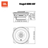 JBL Stage2 Gen2 45F haut-parleurs auto coaxiaux 4"