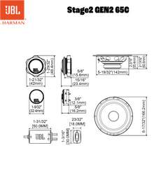 JBL Stage2 Gen2 65C ensemble de composants 6,5"