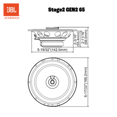JBL Stage2 Gen2 65 haut-parleurs auto coaxiaux 6,5"