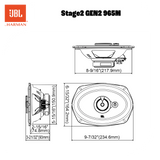 JBL Stage2 Gen2 965M haut-parleurs auto 3 voies 6x9"