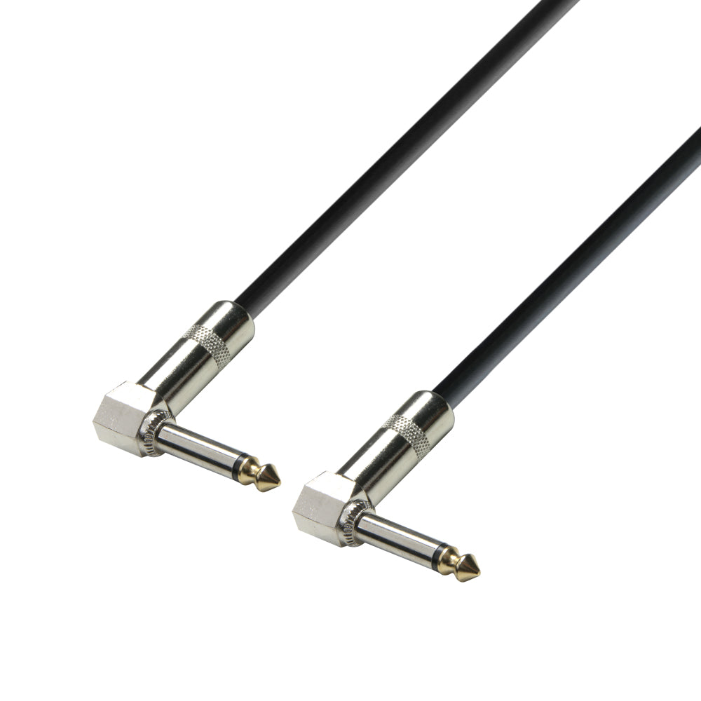 Câble Instrument 6.3 mm Jack Angulaire mono vers 6.3 mm Jack Angulaire mono