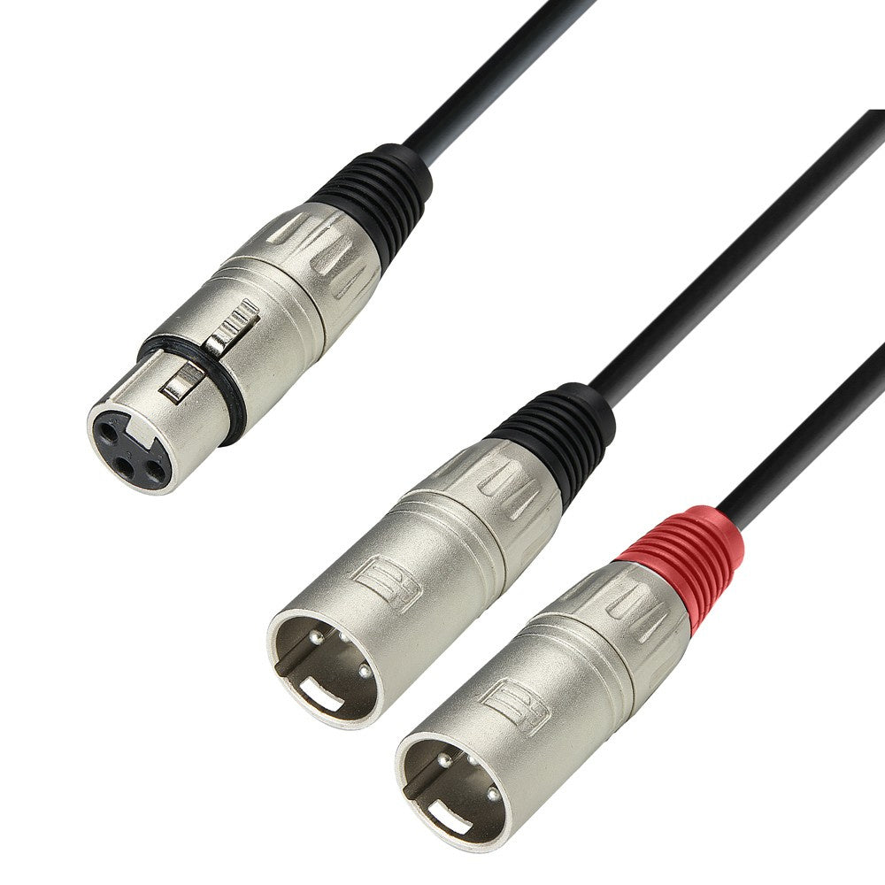 Câble Split 1x XLR femelle vers 2x XLR mâle (1m)