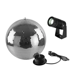 Kit boule à facettes avec moteur et spot (20cm)