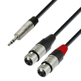 Adapter Cable 3.5 mm MiniJack stereo to 2 x XLR female (1,8m)