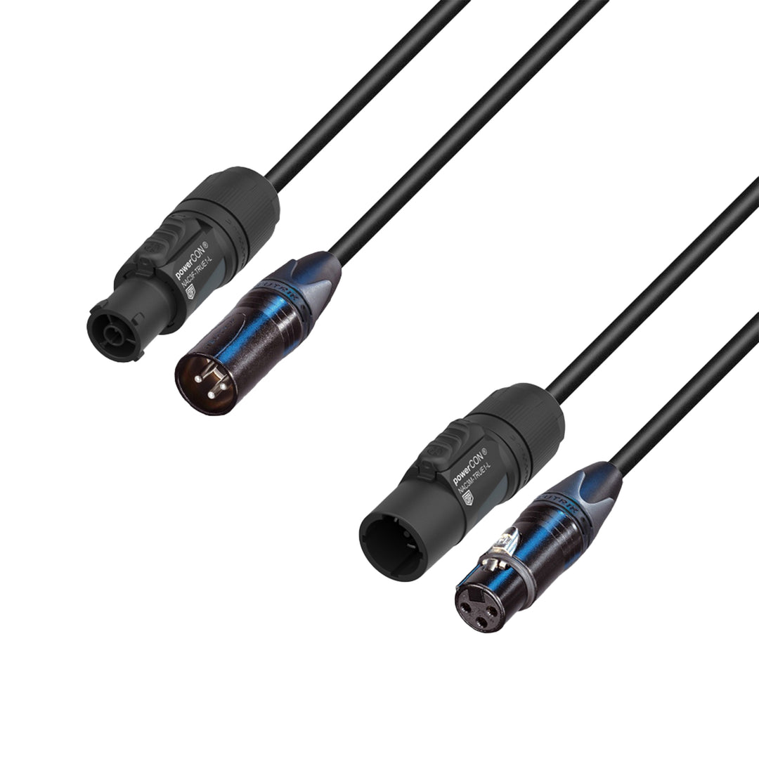 Câbles Adam Hall 5 STAR H TCON A 1000 - Câble hybride audio | Neutrik® XLR x TRUE1® | 10 m