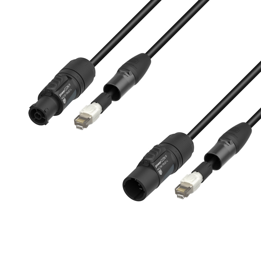 Adam Hall Cables 5 STAR H TCON N 0500 - Câble hybride pour réseau | Neutrik etherCON® x TRUE1® | 5 m