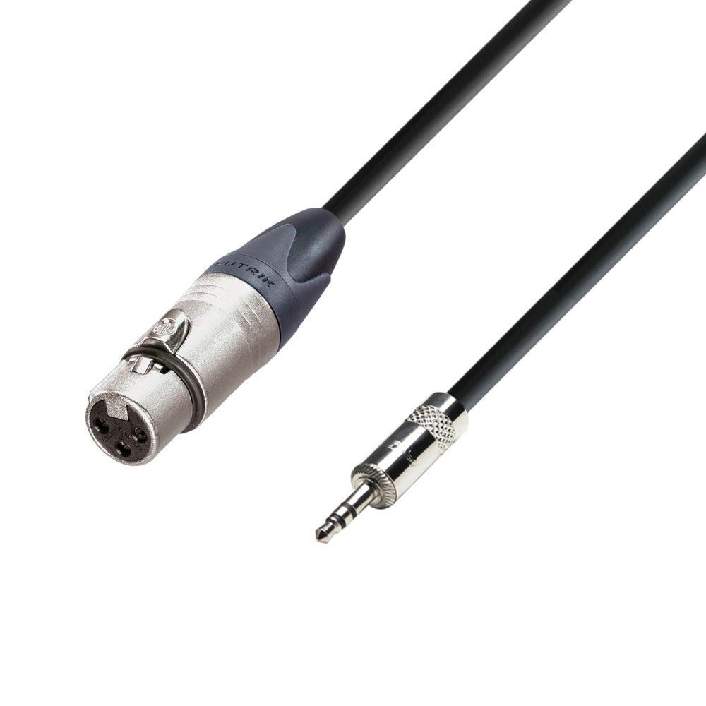 Câbles Adam Hall 5 STAR MYF 0150 - Câble symétrique | Neutrik® XLR femelle x Rean® minijack TRS | 1,5 m