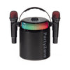 PartyZone Kit karaoke avec 2 microphones (Noir)