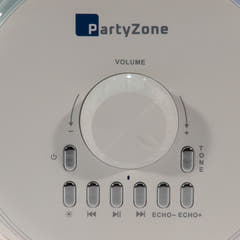 PartyZone Ensemble Karaoké avec 2 microphones (Blanc)