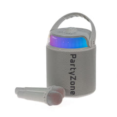 PartyZone Ensemble Karaoké avec 2 microphones (Blanc)