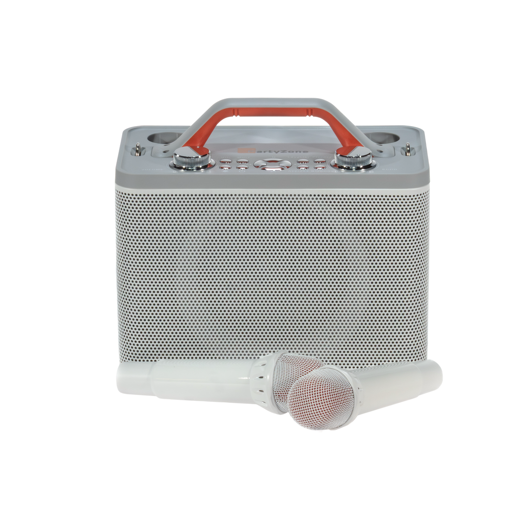 Système Karaoké avec 2 microphones (Blanc)