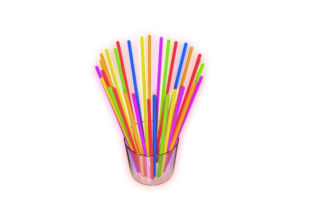 Bâtons lumineux Armbånd 100 stk. (Ensfarvede)