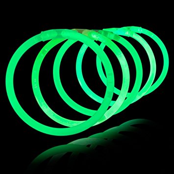 Bâtons lumineux Armbånd 100 stk. (Ensfarvede)