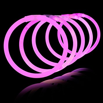 Bâtons lumineux Armbånd 100 stk. (Ensfarvede)