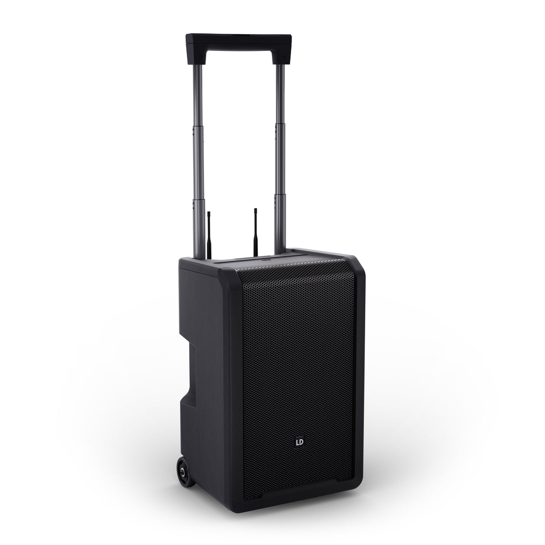 LD Systems ANNY® 10 BPH 2 B5 - Système PA Bluetooth® portable 10" sur batterie avec mixer et 2x micros serre-tête (incl. bodypacks)