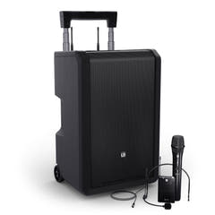 LD Systems ANNY® 10 HBH 2 B8 - 10" système PA Bluetooth® portable sur batterie avec mixer, 1x micro main sans fil et 1x micro-casque (bodypack inclus)