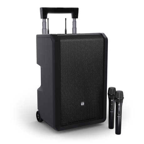 LD Systems ANNY® 10 HHD 2 B6 - Système PA portable sur batterie 10" avec Bluetooth® et mixer, avec 2x micros main sans fil