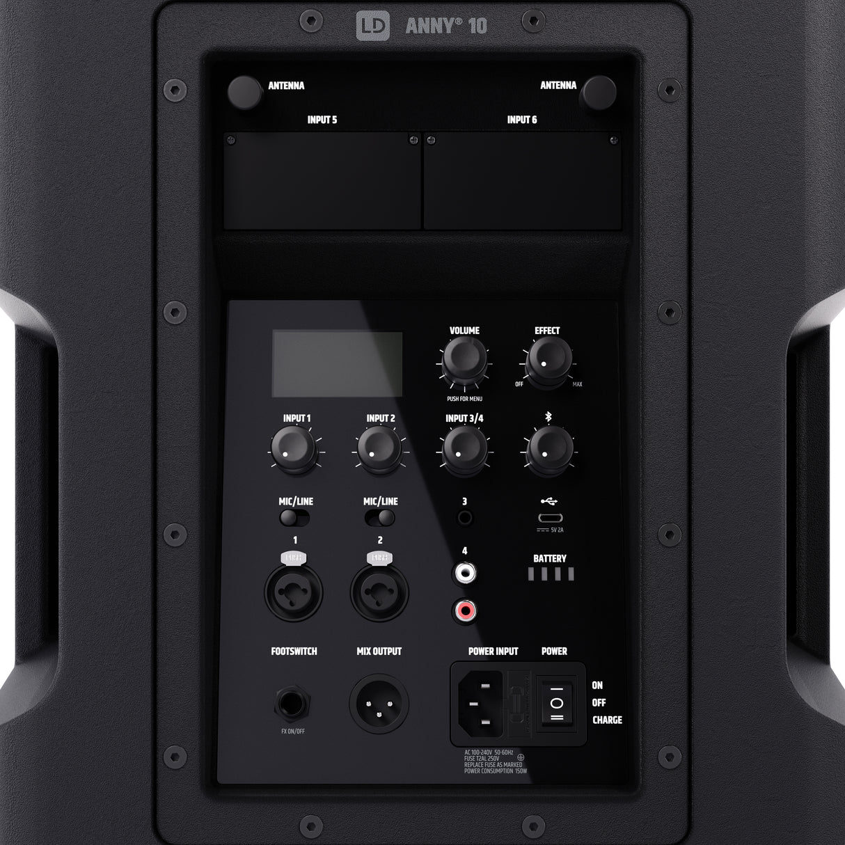 LD Systems ANNY® 10 - 10" système PA Bluetooth® portable sur batterie avec mixer