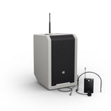 LD Systems ANNY® 8 BPH B5 G - Enceinte PA Bluetooth® portable sur batterie avec mixer et 1x micro serre-tête (incl. bodypack), gris urbain