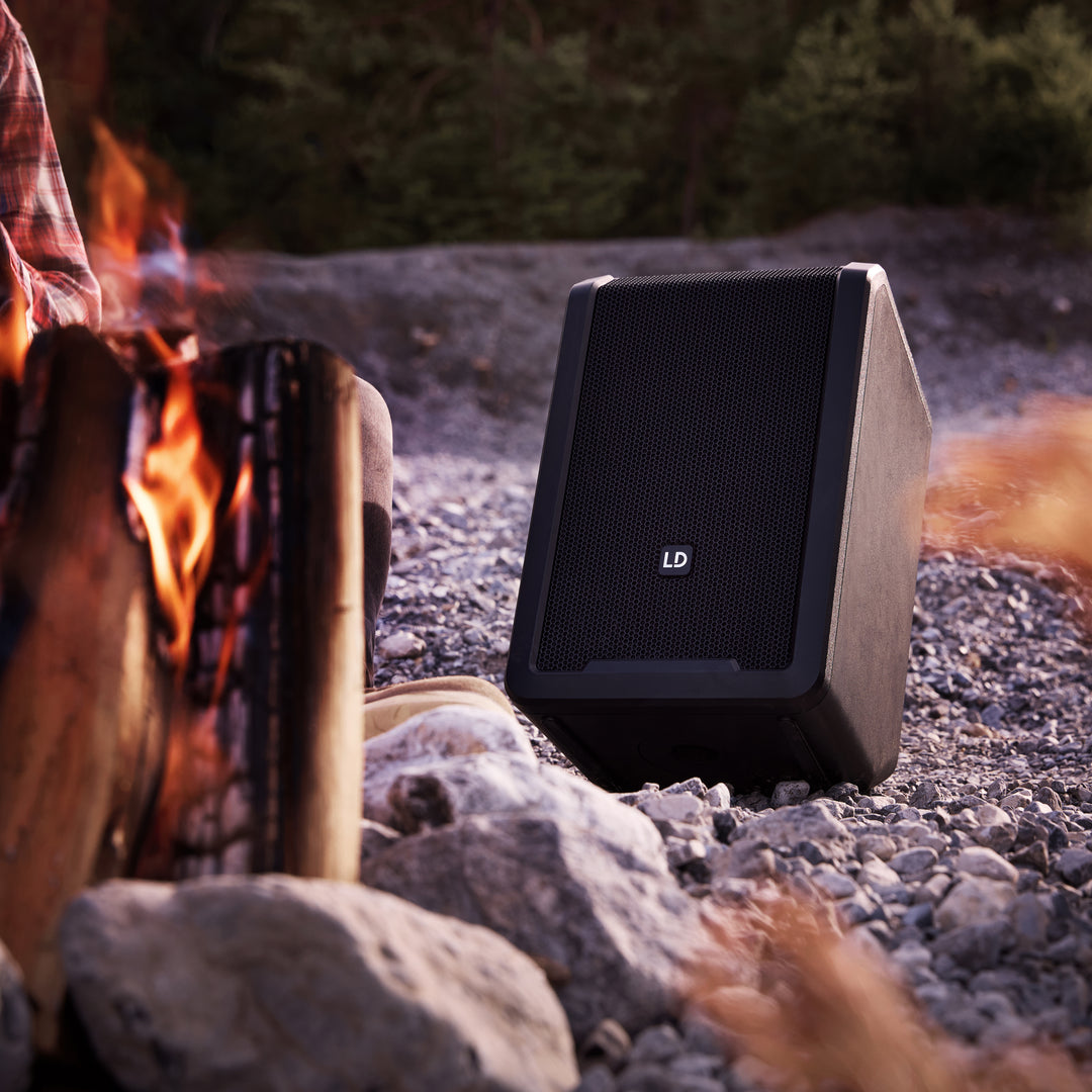 LD Systems ANNY® 8 BPH B5 - Enceinte PA Bluetooth® portable sur batterie avec mixer et 1x micro-casque (bodypack inclus), noir de scène Black