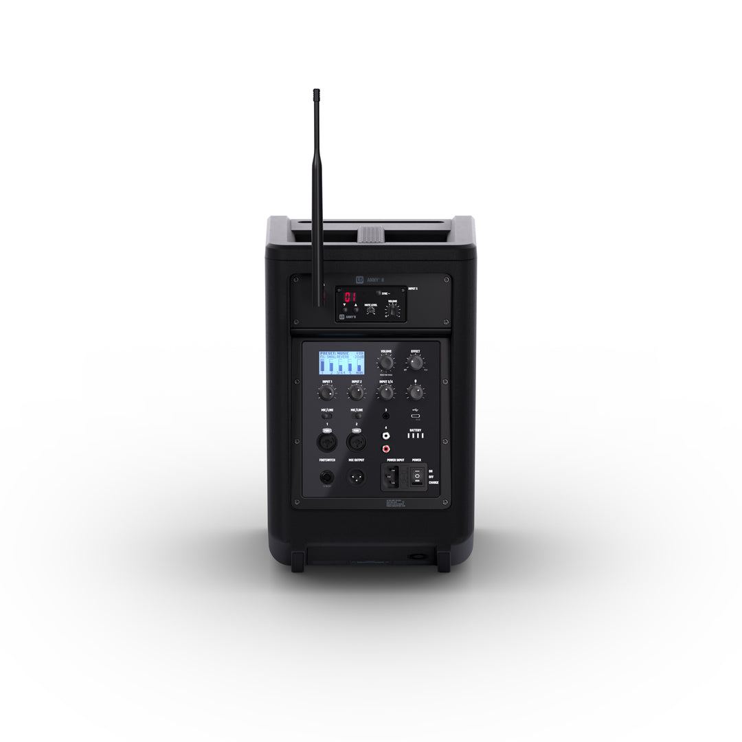 LD Systems ANNY® 8 BPH B5 - Enceinte PA Bluetooth® portable sur batterie avec mixer et 1x micro-casque (bodypack inclus), noir de scène Black